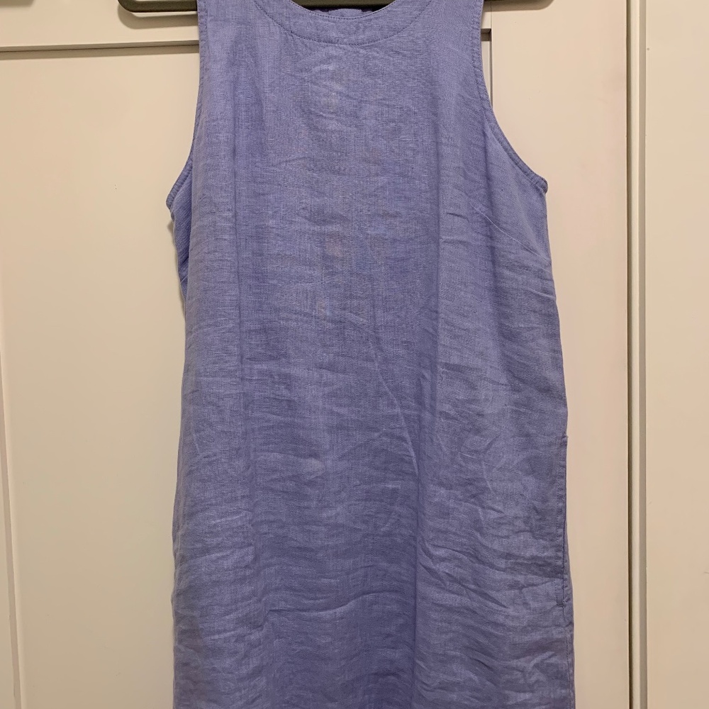 J Crew Linen Sleeveless Shift Dress